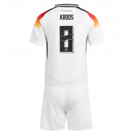 Camisa de Futebol Alemanha Toni Kroos #8 Equipamento Principal Infantil Europeu 2024 Manga Curta (+ Calças curtas)